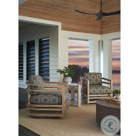 Stillwater Cove Light Taupe Outdoor Triangular End Table