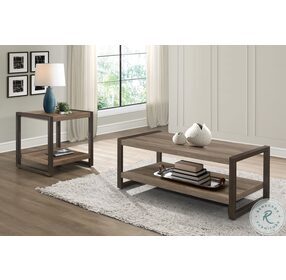 Dogue Brown And Gunmetal End Table
