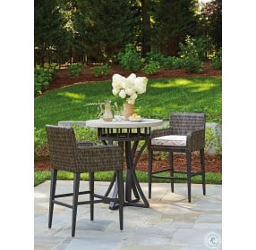 Cypress Point Ocean Terrace Aged Iron Outdoor Bistro Table