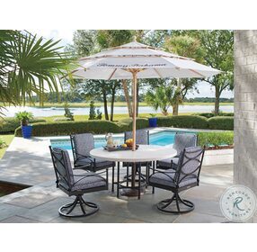 Pavlova Soft Ivory And Slightly Textured Graphite Outdoor Round Dining Table