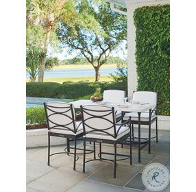 Pavlova Soft Ivory And Slightly Textured Graphite Outdoor Bistro Table