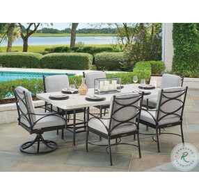 Pavlova Soft Ivory And Slightly Textured Graphite Outdoor Rectangular Dining Table