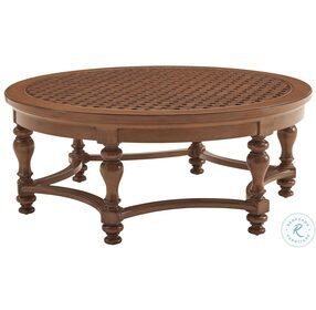 Harbor Isle Rich walnut Outdoor Round Occasional Table Set