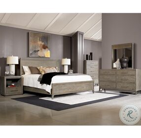 Intrigue Hazelwood Queen Panel Bed with Metal Footboard