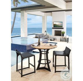 South Beach South Beach And Dark Graphite Outdoor Bistro Table