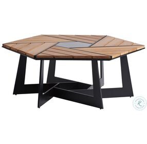 South Beach Dark Graphite Outdoor Hexagonal Occasional Table Set