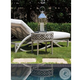 Silver Sands Soft Gray Outdoor 22" End Table