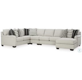 Huntsworth Dove Gray 5 Piece Sectional with RAF Chaise