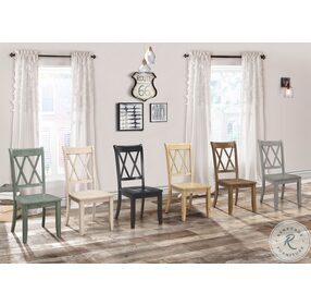 5516GYS Gray Side Chair Set Of 2
