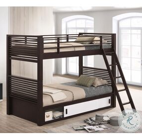 Oliver Java Twin Over Twin Bunk Bed