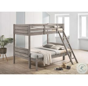 Ryder Weathered Taupe Twin Over Full Bunk Bed