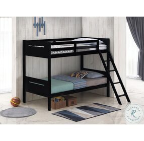Littleton Black Twin Over Twin Bunk Bed