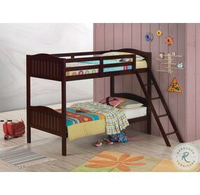 Littleton Espresso Slated Twin Over Twin Bunk Bed