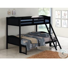 Littleton Black Slated Twin Over Full Bunk Bed