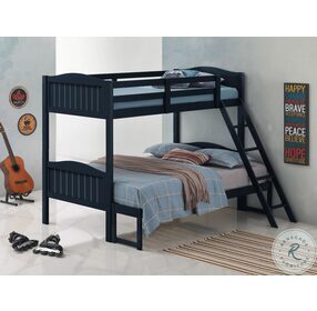 Littleton Blue Slated Twin Over Full Bunk Bed