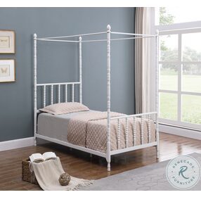 Belton White Twin Canopy Bed