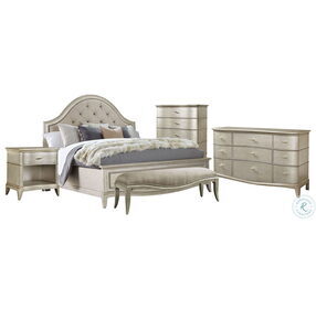 Starlite Silver Queen Upholstered Panel Bed
