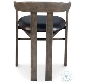 Rift Gray Leather Dining Chair