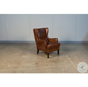 Elite Brown Wing Leather Lounge Chair