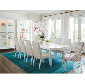 Avondale White Alabaster Vernon Hills Rectangular Extendable Dining Table