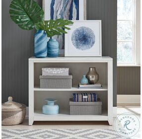Allyson Park Wire Brushed White and Charcoal Open Bookcase