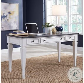 Allyson Park Wire Brushed White And Charcoal Writing Desk