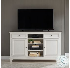 Allyson Park Wire Brushed White And Charcoal Highboy 68" TV Console
