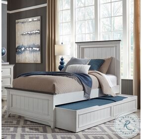 Allyson Park Wire Brushed White And Charcoal Youth Trundle Bedroom Set