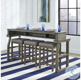 Hayden Way Gray Wash Upholstered Counter Height Stool