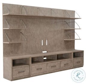 Cityscape Burnished Beige Entertainment Center with Piers