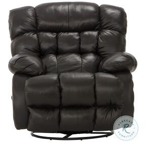Pendleton Chocolate Leather Chaise Swivel Glider Recliner