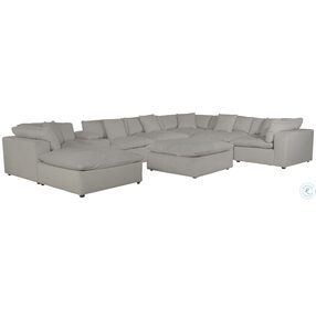 Posh Dove Modular 8 Piece Sectional With Console
