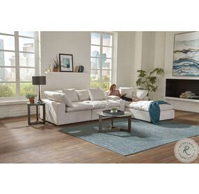 Posh Porcelain Modular 5 Piece Sectional With Console