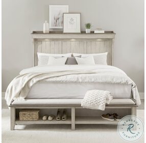 Ivy Hollow Weathered Linen And Dusty Taupe Mantle Storage Bedroom Set