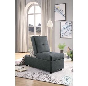 Denby Gray Storage Convertible Chair With Ottoman