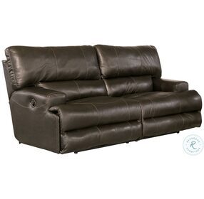 Wembley Steel Leather Lay Flat Reclining Living Room Set
