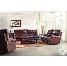 Wembley Walnut Leather Lay Flat Reclining Sofa