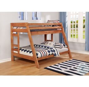 Wrangle Hill Amber Wash Twin Over Full Bunk Bed