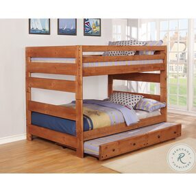 Wrangle Hill Amber Wash Full Over Full Bunk Bed
