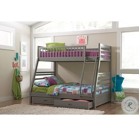 Ashton Grey Twin Over Full Bunk Bed
