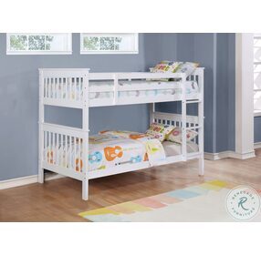 Chapman White Twin Over Twin Bunk Bed