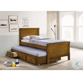 Granger Rustic Honey Twin Captains Platform Bed With Trundle