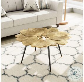Gingko Black And Antique Brass Coffee Table