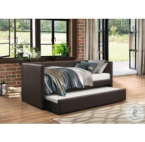 Adra Brown Twin Daybed with Trundle