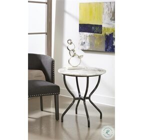 Madeline Antique Silver Rub Accent Table