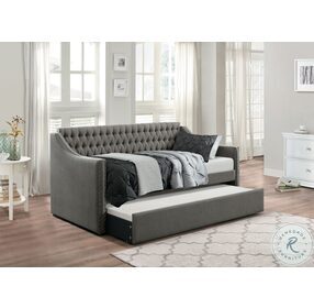 Tulney Dark Grey Twin Daybed With Trundle