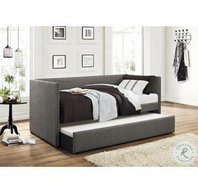 Therese Gray Twin Daybed With Trundle