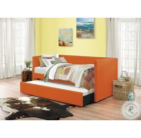 Therese Orange Twin Daybed with Trundle