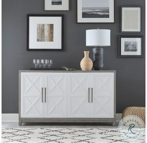 Palmetto Heights Two Tone Shell White And Driftwood Accent Buffet