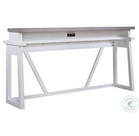 Palmetto Heights Two Tone Shell White and Driftwood Console Bar Table Set